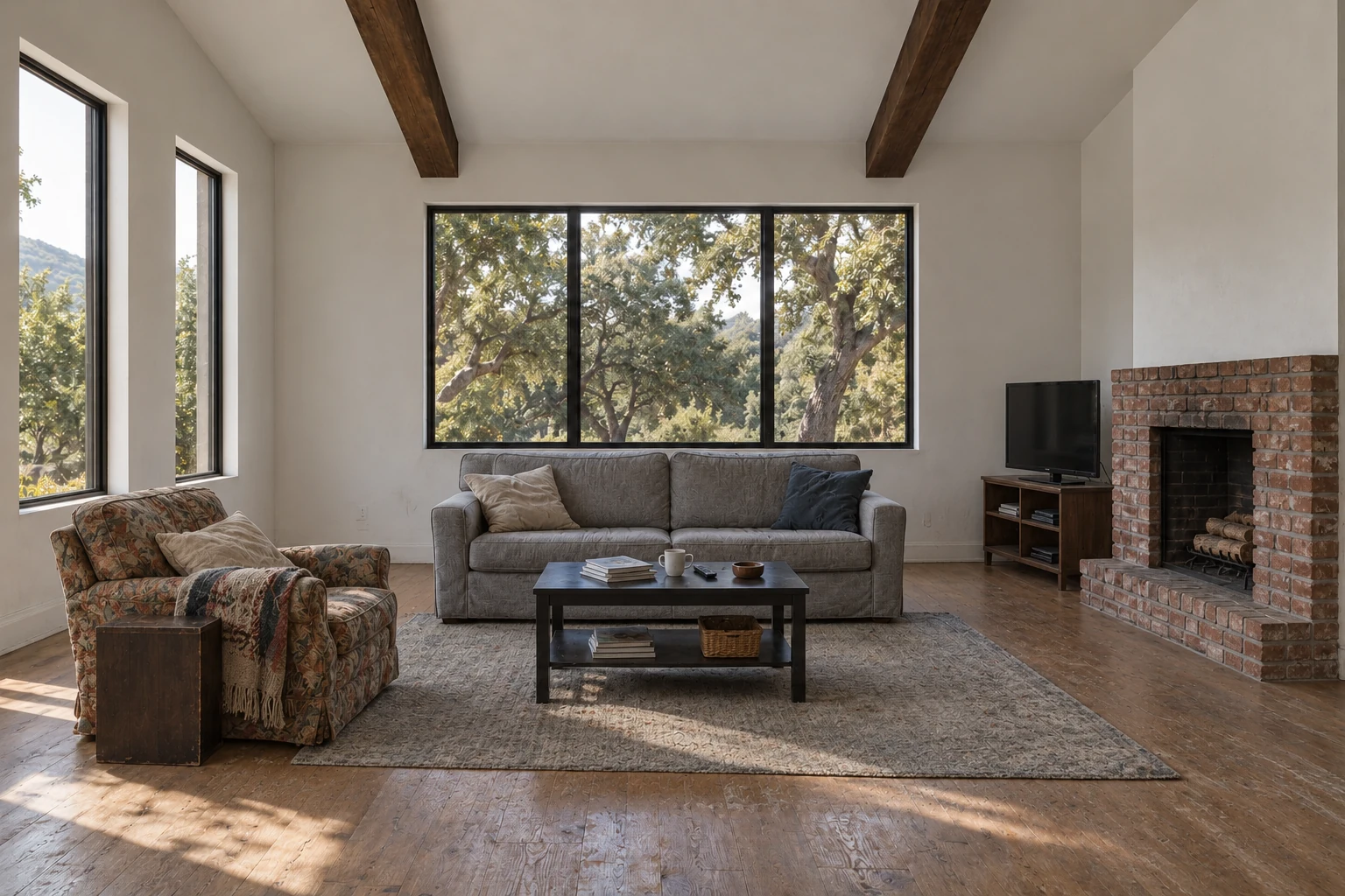 Dated living room before redesign